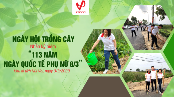 Vilaco joins a tree-planting event marking 113 years of International Women's Day, 8/3/1910 - 8/3/2023